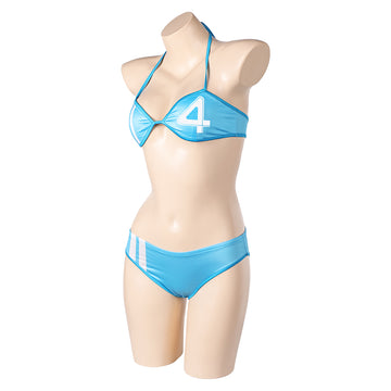 Susan Storm Women Blue Bikini Set Swimsuit Cosplay Costume Outfits Halloween Carnival Suit